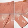 Dżinsy męskie 2023 Punk w stylu graficzny worka workowate mężczyźni Hip Hop Spodnie Y2K Ubrania proste kobiety różowe gotyckie dżinsowe spodnie Pantalon