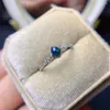 Cluster-Ringe, natürlicher schwarzer Opal-Ring, 925er-Silber, zertifizierte Feuerfarbe, geplatzter Blitz, 4 x 5 mm, Edelstein, Weihnachtsgeschenk für Mädchen, kostenloses Produkt