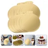 Conjuntos de utensílios de jantar 50 pcs mousse bolo de mouse brases que servem bandejas redondas bandejas decorativas descartáveis ​​decors