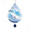 Sublimation Blanks Blank Wind Spinners Alluminum Large Water Fall Shape Spinning Hanging Patio Yard Decoration For Diy Both Sides Dr Dht8V