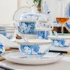 ディナーウェアセットJingdezhen Tableware Bone China Bowl and Dish 60ピースセット家庭用西部スタイルディナーlanxizi