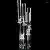 Candle Holders 10pcs 8 Heads Round Crystal Table Decoration Wedding Centerpieces With Acrylic Chimney Yudao112