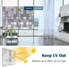 Window Stickers Privacy Film UV Blocking & Heat Control Frosted Non Adhesive Removable 3D Cling For Living Room Office