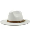 Vintage fedora chapeau hommes femmes imitation laine élégante dame large jazz jazz panama sombrero cap m03261o