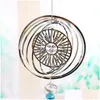 Andere thuisdecor Fast Ship Metal Wind Chime roestvrij staal opvouwbare roterende hangende ornamenten creatieve tuindecoratie ambachtelijke gif dh4hy