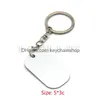 Наручники для ключей 8 стиль двойной теплопередача подвеска подвеска Blank Metal Key Key Ring Lage