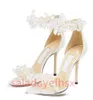 2023 Designer High Heel Sandals Elegant Bridal Wedding Dress Shoes Sacora Lady Fashion Sandal Pearls Leather Luxury Brands Heels Women Prom Party holida