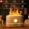 Appliances Colorful Flame Aroma Diffuser Air Humidifier Ultrasonic Cool Mist Maker Fogger Led Essential Oil Flame Lamp Difusor