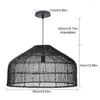 Anhängerlampen Arturästheom gewebtes Rattan Lampenschirm Deckenleuchten hängende Lampe für Schlafzimmer Wohnzimmer Innendekoration
