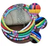 Anklets Bohemian Mens Braided Bracelets Beaded Layered Anklet Polymer Clay Woven Foot Chain Charm Bracelet Women