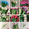 Casamento Decoração de Decoração de Flores Simulação Mini Tulipe Bride Holding Flower Pu Artificial Flowers Lt424