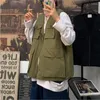 Hommes gilets 2023 printemps été hommes mode outillage gilet Homme Streetwear sans manches veste Gilet mince multi-poches extérieur manteau tactique