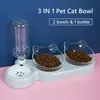 Supplies Cat Food Bowl Adopraison de compagnie de compagnie Automatique Distributeur d'eau Pitre Conteneur d'aliments pour animaux de compagnie Boule de support surélevé Bowl pour animaux