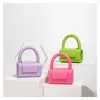 Borse a tracolla Cute Small Box Borsa in pelle 2023 New Designer Mini Top Handle Solid Crossbody Bag Donna Kawaii Day Clutch Purse Quality 230426