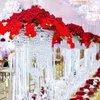 Décoration de fête 6pcs) grand centre de table de mariage ovale cristal acrylique support de fleurs centres de table pour banquet Yudao1429