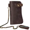 Men Leather Chain Wallet Card Holder Billfold Checkbook Trucker Biker Clutch2326