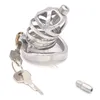 Cockrings Hollow Chastity Cage Creative Stainless Steel Bird Bondage Lock With Urethral Sound Sex Products For Men G243B