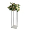 Party Decoration 12pcs) Style Acrylic Clear Rectangle Frame Centerpiece Flower Stand For Wedding Table 1375