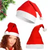 Cappello da Babbo Natale rosso Peluche ultra morbido Cappelli Cosplay di Natale Decorazione Xms Cappellino da festa per adulti Circonferenza della testa per bambini o adulti Taglia 56-58 cm FY2322 bb0513