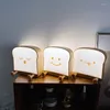 Veilleuses Toast Led Kawaii Lumière Décoration Maison Chambre Chevet Salon Éclairage Intérieur Enfants Mignon Lampe De Table Cadeau USB Charge