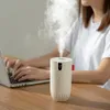 Apparaten Draadloze luchtbevochtiger USB-aromatherapie-diffusor met LED-warme lamp Slimme batterij Digitaal display Draagbare mini-automistmaker