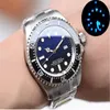 Mens Watch Deep Ceramic Bezel 44MM Sapphire Cystal Stainless Steel Glide Lock Solid Clasp Automatic Mechanical men Watches SEA Male Wristwatches