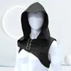 Män jackor cool cowl hood unisex vindsäker män kvinnor solida färg spännen hatt sjal cosplay