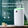 Purifiers 3L dubbel munstycke USB Luftfuktare Vattenmisttillverkare Diffusor med färgglad LED -ljus för hemluftrenare Aroma Humidificador