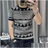 남자 티셔츠 mens tshirts mticolor 짧은 슬리브 뜨개질 tshirt 남자 슬림 스트리트웨어 대비 티셔츠 티 셔츠 티 homme 사교 클럽 의상 dhhrs