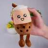 Bubble Tea Cup Boba Plush Keychain Toys Fruit Pendant Animal Key Chain Keyring portemonnee tas hanger Kids geschenken