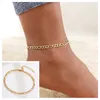 Anklets 2022 Classic Snake Chain Anklet Women Fashion Handmade Gold Color Rostfritt stålkedja Anklet för kvinnor smycken gåva AA230512