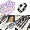 Bandringe 36 Stück Mix Größe Schwarz Edelstahl Männer Schmuck Breite 6 mm rund Einfache Aussage für Frauen Drop Lieferung Ring Dhyds