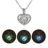 Chaînes Femmes Colliers À La Mode Hommes Bijoux Unique Fluorescent Coeur Pendentif Collier Pierre Lueur Dans Le Noir Accessoires Pour