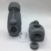 Mini Portable Silicone Pipes Easterisland Stone Statue Style borttagbar glasfilter Bowl Dry Herb Tobacco Cigaretthållare Hookah Waterpipe Bong Smoking DHL