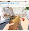 Retro Solid Leather Vogue Phone Case for iPhone 14 13 12 11 Pro Max XR XS Samsung Galaxy S23 Ultra S22 Plus Invisible Bracket Card Slot Wallet Kickstand Back Cover