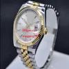men High qualit Watch 36MM 116233 18K Yellow Gold Stainless Steel bracelet Sapphire glass Silver dial Automatic men s Watch W201Z