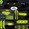 NIEUW 14 stks Auto-deurgreep sticker WAARSCHUWING Mark Tape Reflecterende sticker Hoog bord Veiligheid Licht Reflector Strip Anti-Collision Stickers