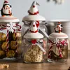Storage Bottles & Jars Glass Candy Jar Christmas Gift With Lid Dried Fruit European Roman Sugar Bowl Yurt Snack Sealed Container