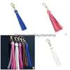 Keychains Lanyards 5 Colors Tassel Keychain Festive Women Personalized Charm Pendant Mental Key Ring Valentines Day Gift Bk Lanyar Dhku7