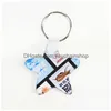 Sleutelhangers lanyards Oneside Sublimation Acryl Keychain Party Favor 15 Styles Blank ornamenten Key Rings warmteoverdracht voor huidige DHMFU