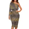 Vestidos casuales Hawaii Sexy Vender Mujeres Precio Un hombro Bodycon Ropa Verano Tatuaje Printi Mujer elegante