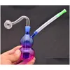 Rury palenia mini szklane palnik oleju bong woda z recyklingiem dab rig ręka bongs grube pirex heady hookah dla 10 mm upuszczenie do domu dhczg