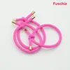 Hair Rubber Bands 30PCS 5mm Twilled Cords Knotted Elastic Golden Caps Ties for Girls Elasticity tail Holders Scrunchies 230512