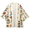 Ethnic Clothing High Quality Adult Shirt Loose Short Sleeve Blouse Japanese Yukata Kimono Top Asian Samurai Haori Cardigan Oversize