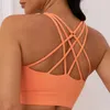 Yoga Outfit Women Soft Stylish Square Neck Quick Dry Comfortable Running Bra Solid Color Sexy Back Small Mesh Gym Fitness