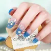 Unghie finte 3D Punte finte artificiali French Stud Finger Stickers Fiore Bianco Perla Sposa Matrimonio Nail Art Strumenti di bellezza per le donne