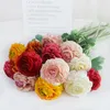 Home Decoration Flower Art, Artificial Flower Long Branch 2-Head Simuled Camellia LT423