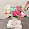 Dekorativa blommor Artificial Rose Silk Long Branch Bouquet For Wedding Home Room Table Centerpiece Decor Fake Plant Wreathwedding Supplies