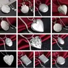 Mixed order plating 925 silver plated heart and cross circular love heart Ellipse square pendant necklace photo Locket