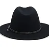 Bérets imperméable laine chapeau large bord Cowboy feutre britannique rétro chevalier unisexe Fedora chapeaux Cloche HatBérets Pros22